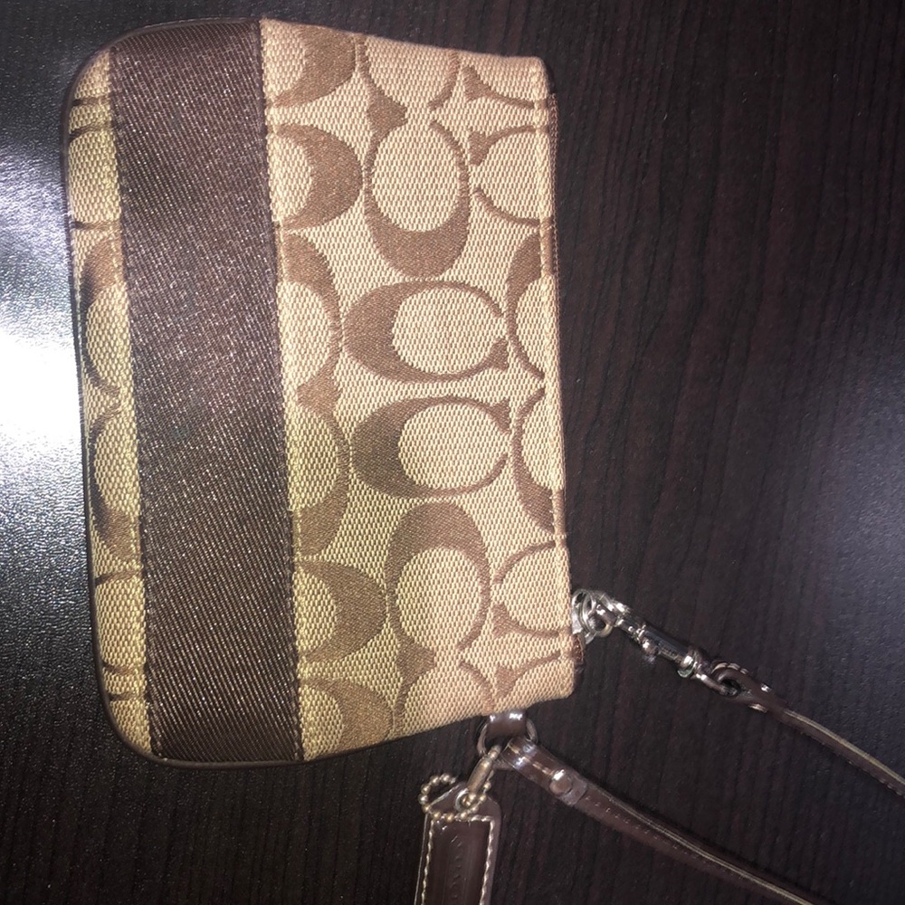 Coach wristlet in Colorblock Signature Canvas